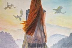 Dragon-Pike-dragon-painting-original-painting-emily-dewsnap