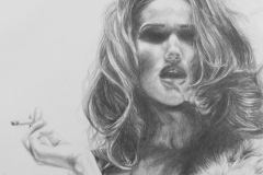 La-Diva-de-Nicotina-pencil-drawing-emily-dewsnap-art