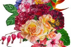 Tropical-flowers-painting-emily-dewsnap-art