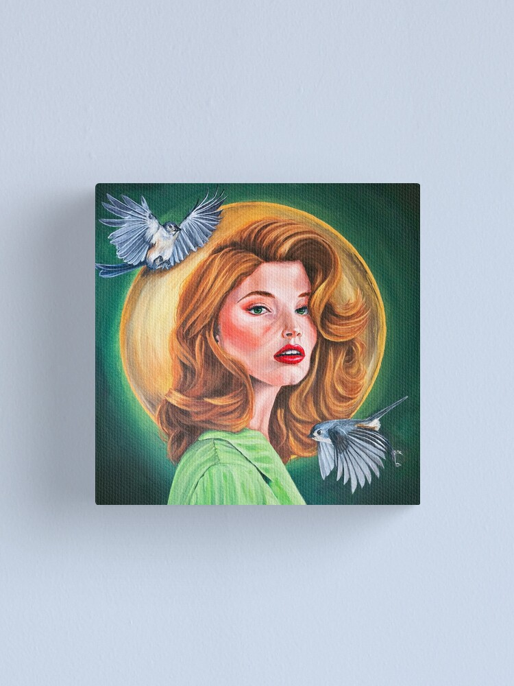 Red-Lips-&-Wing-Tips-tufted-titmouse-painting-Copyright-Emily-Dewsnap-canvas